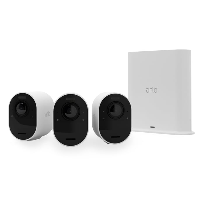 Arlo Ultra 2 Spotlight Trådlös övervakningskamera 3-pack | Säkerhet & övervakning - Kameraövervakning - Övervakningskameror - Batteridrivna övervakningskameror | GameStuff