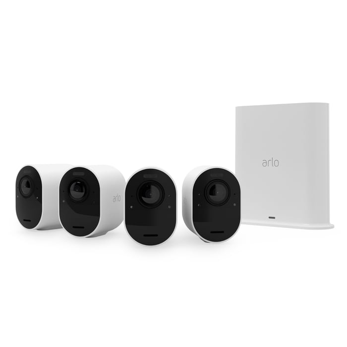 Arlo Ultra 2 Spotlight – Trådløst overvåkingskamera 4-pk. Hvit