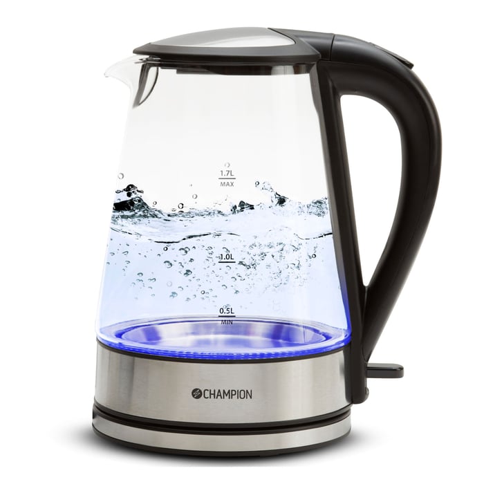Champion Vattenkokare med glaskanna | Hem & fritid - Kök & matsal - Vattenkokare | GameStuff