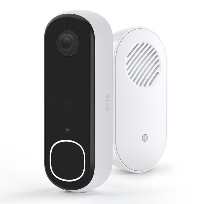 Arlo Essential 2K Trådløs videodørklokke med Chime 2
