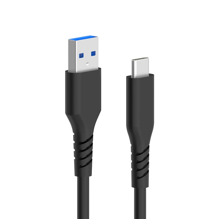 Linocell USB-A till USB-C-kabel Svart 1 m