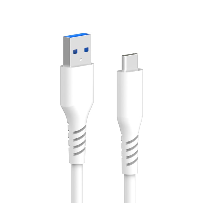 Linocell USB-A till USB-C-kabel Vit 1 m