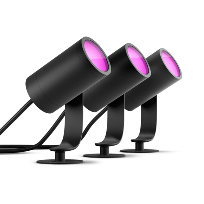 Philips Hue Lily Spotlight for utendørsbruk 3-pk.