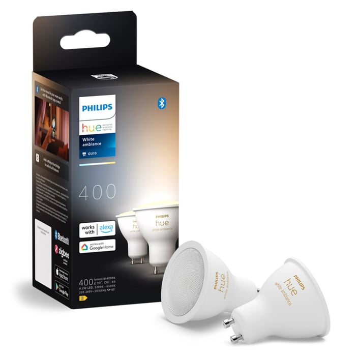 Philips Hue Ambience Smart LED-lampe GU10 400 lm 2-pk