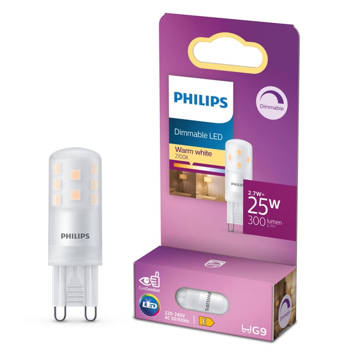 Philips LED-lampa G9 300 lm