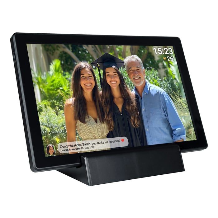 Denver Frameo Digital wifi-fotoramme 10,1" med ladestativ Svart