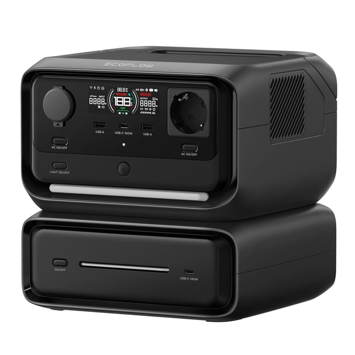 EcoFlow River 3 Max Portabel kraftstation med EB300 extrabatteri | El & verktyg - Solpaneler & strömförsörjning - Powerstations | GameStuff