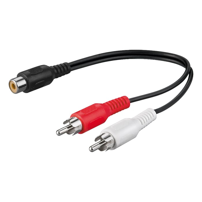 Adapter för subwoofer 2x hane | Kablar & kontakter - Kablar för ljud - Sub-bas | GameStuff