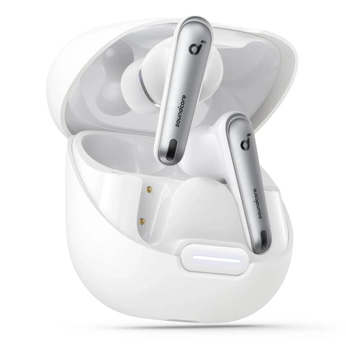 Soundcore Liberty 4 NC trådlösa hörlurar med brusreducering Clear White