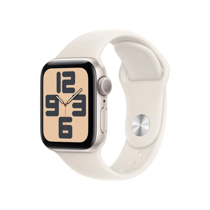 Apple Watch SE GPS 40 mm Starlight Case med Starlight Sport band M/L