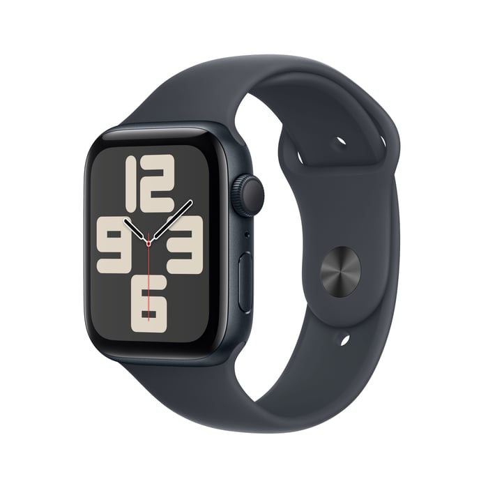 Apple Watch SE GPS 44 mm Midnight Case med Midnight Sport band M/L