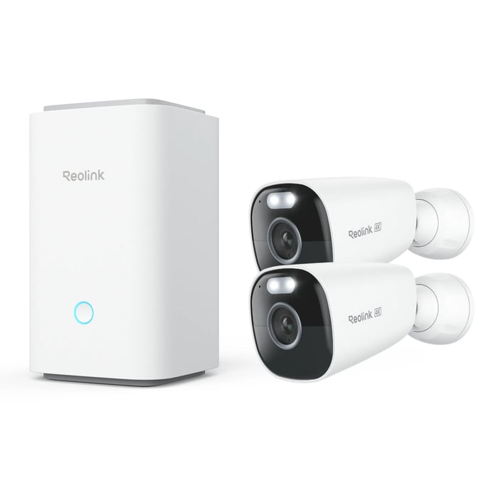 Home Hub med 2x Argus Eco Ultra 4K-kamera