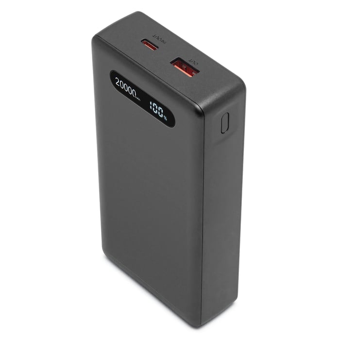 Linocell Powerbank 20000 mAh med 20W laddning Svart