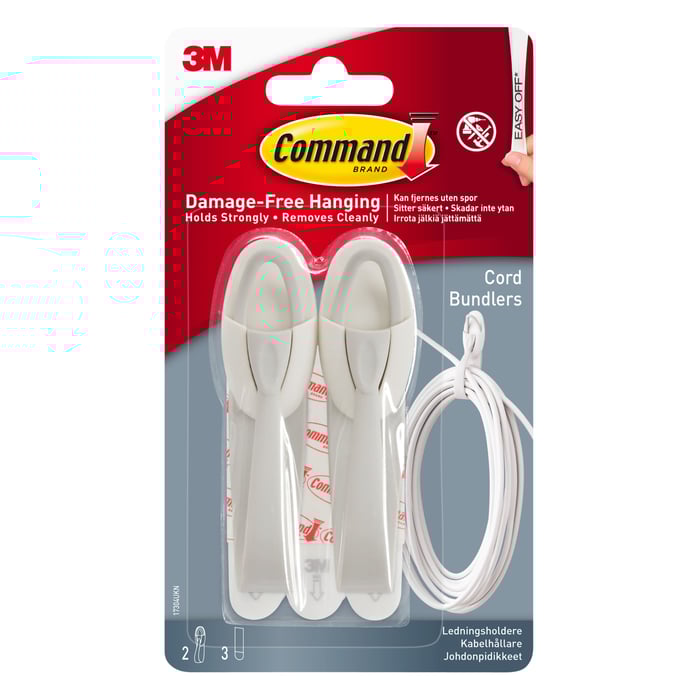 Command Kabelhållare Stora 2-pack | El & verktyg - Elinstallation - Kabelhantering - Kabelkorg | GameStuff