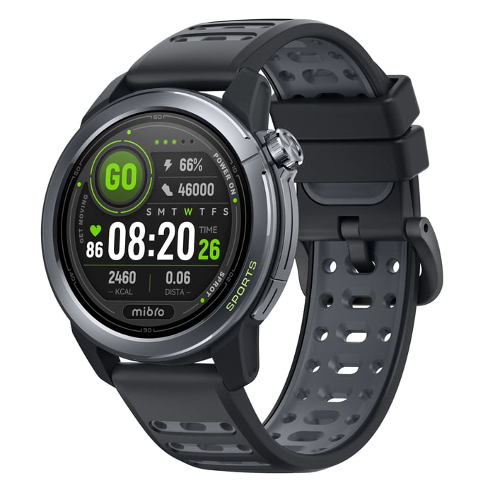 Mibro GS Active2 smartklokke Mørkegrå