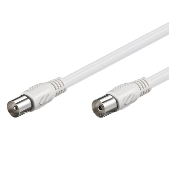 Antennkabel Vit 5 m | Kablar & kontakter - Kablar till TV - Antennkablar - Antennkablar | GameStuff