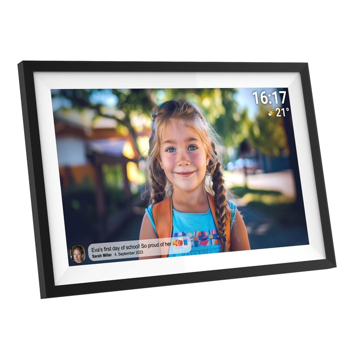 Denver Frameo Digital fotoramme 15,6” med wifi Svart