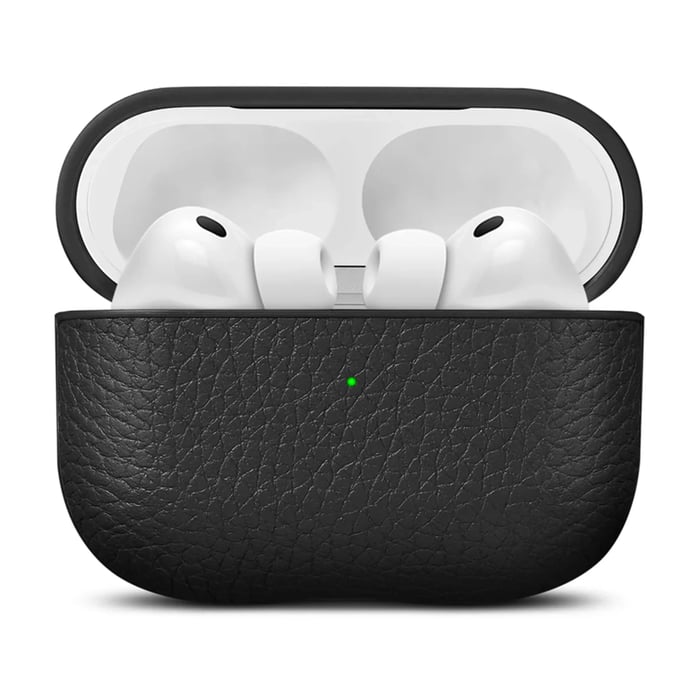 WOOLNUT Skal i läder till AirPods Pro 3-laddfodral Svart