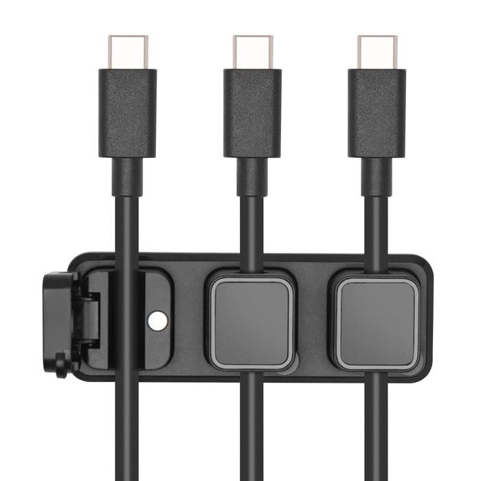 Luxorparts Magnetisk kabelklämma med basplatta Svart (6-pack)