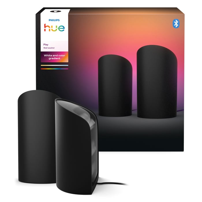 Philips Hue Hue Play Vegglys 2-pk. Svart