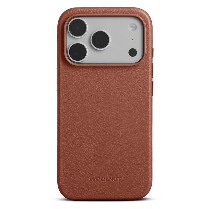 WOOLNUT Skinnetui for iPhone 17 Pro Cognac