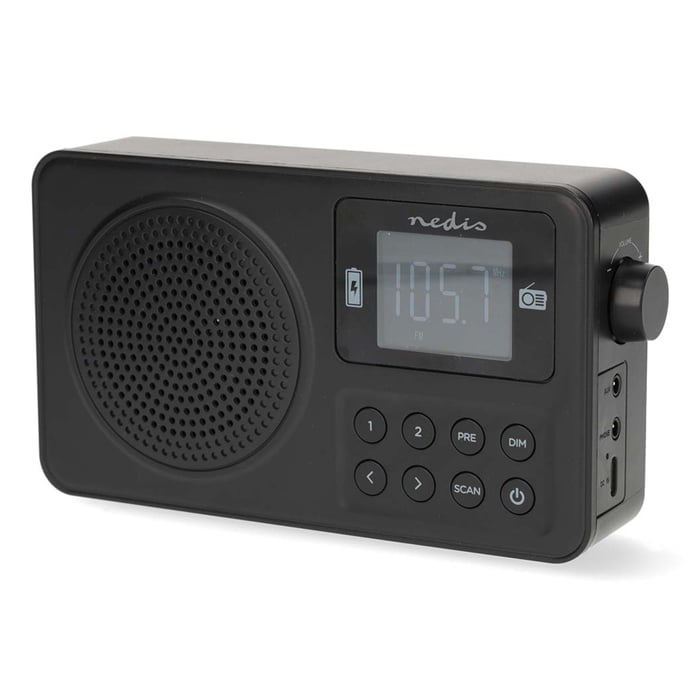 Nedis Portabel FM-radio med Bluetooth | Ljud & bild - Musikspelare & radio - Radio - FM-radio | GameStuff