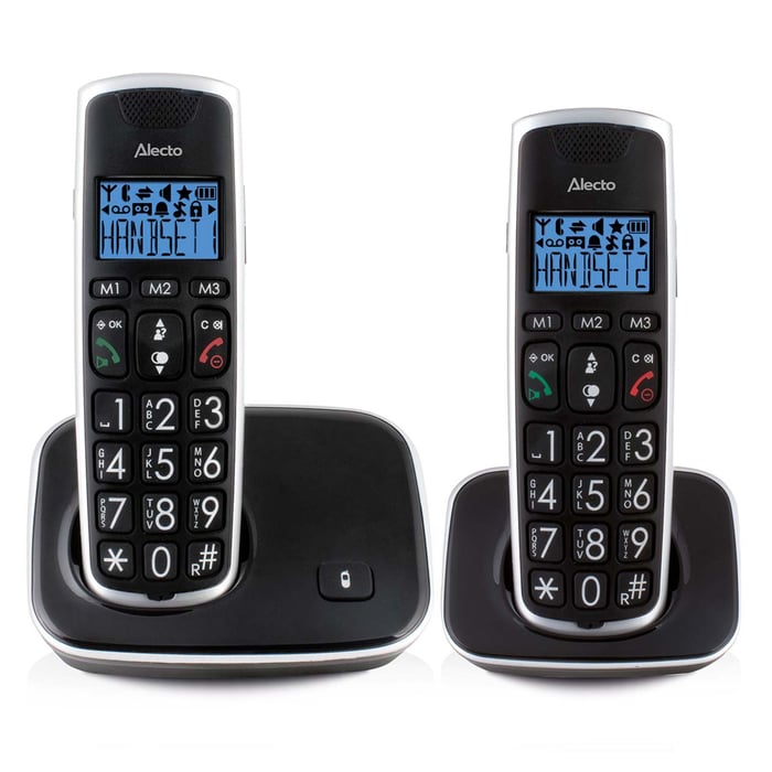 DECT-telefon Alecto FX-6020 (2 lurar + basstation) | Hem & fritid - Fast telefoni - Telefoner | GameStuff