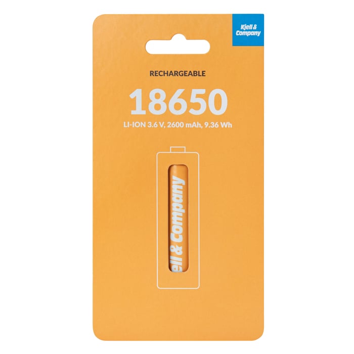 Kjell & Company 18650 Li-ion-batteri 3,6 V 2600 mAh | El & verktyg - Batterier - Laddningsbara batterier - Litium-ion-batterier | GameStuff