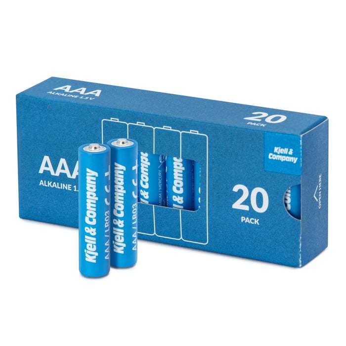 Kjell & Company AAA-batterier (LR03) 20-pack | El & verktyg - Batterier - AAA-batterier | GameStuff