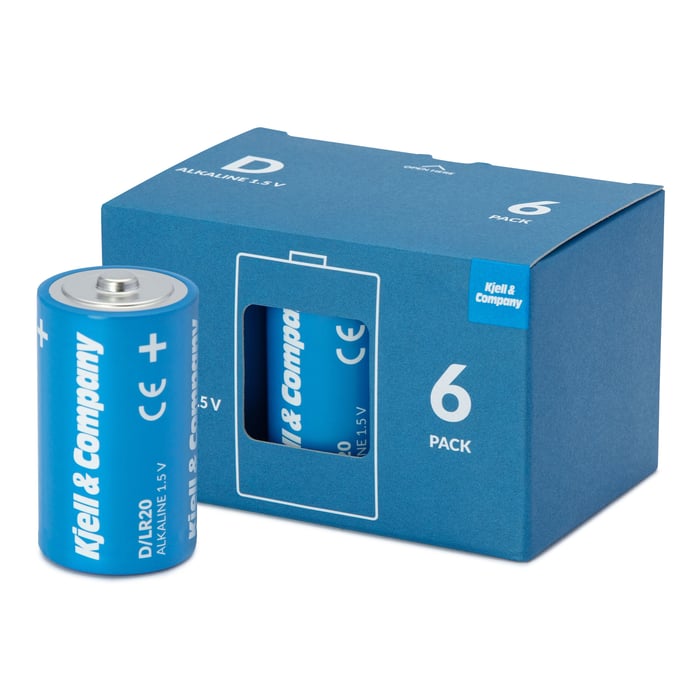 Kjell & Company D-batterier (LR20) 6-pack