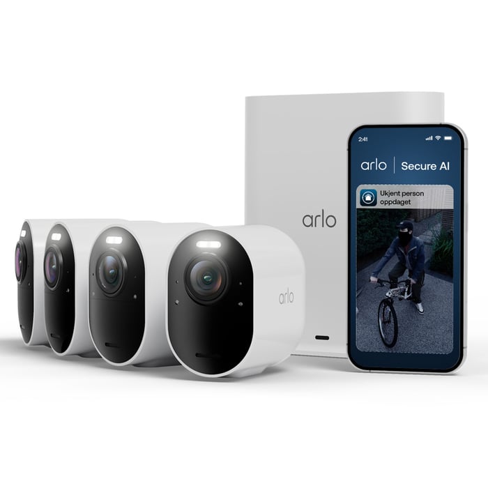 Arlo Ultra 3 4K – Trådløst overvåkingskamera 4-pk.