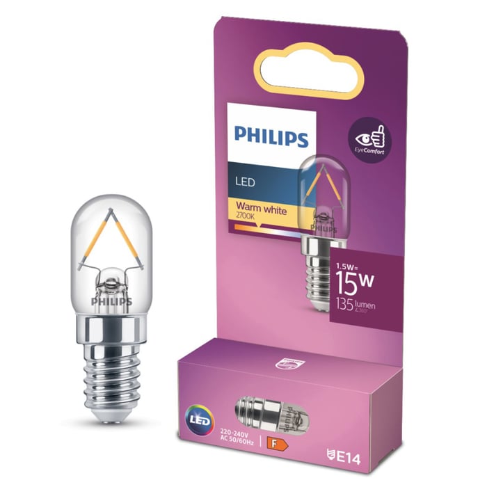 Philips LED-filamentlampa T20 E14 klar 135 lm