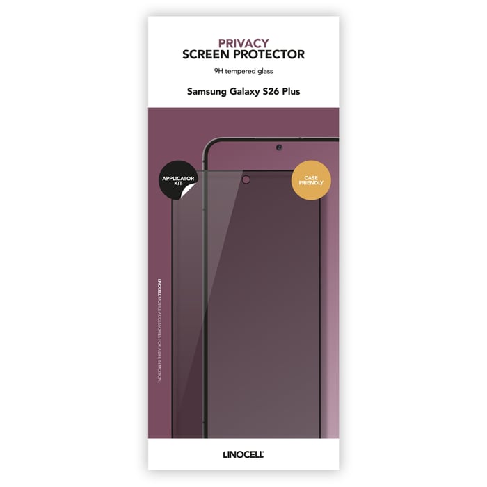 Linocell Privacy Skärmskydd för Samsung Galaxy S26+ | Mobilt - Skärmskydd - Skärmskydd till Samsung - Skärmskydd till Galaxy S26 Plus | GameStuff