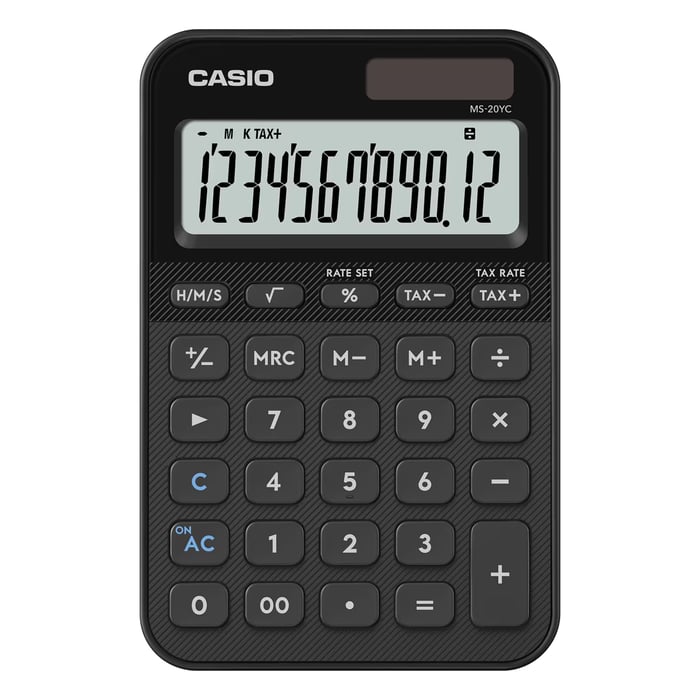 Casio MS-20YC bordskalkylator med 12 siffror | Kontor - Miniräknare | GameStuff