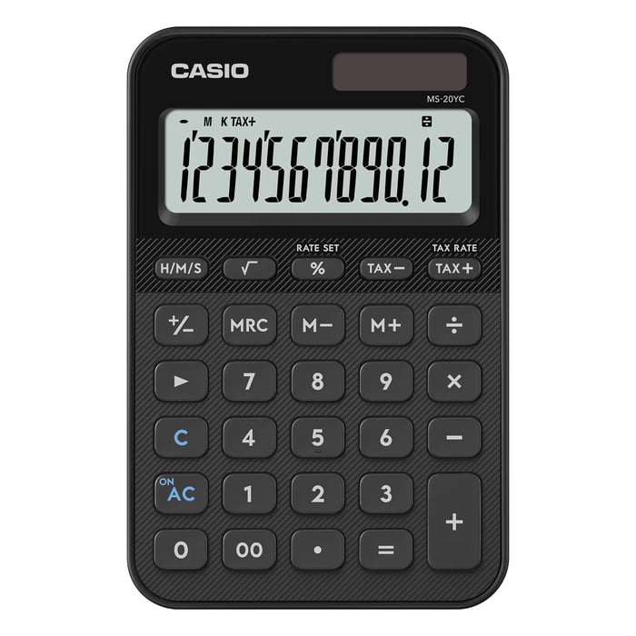 Casio MS-20YC bordskalkylator med 12 siffror
