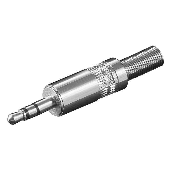 3,5 mm-kontakt hane i metall (stereo) v2