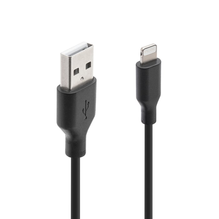 Linocell USB-A till Lightning-kabel Svart 1 m