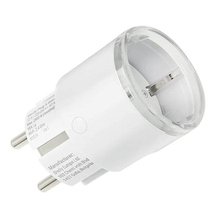 Shelly Plug S Gen3 smart kontakt Vit