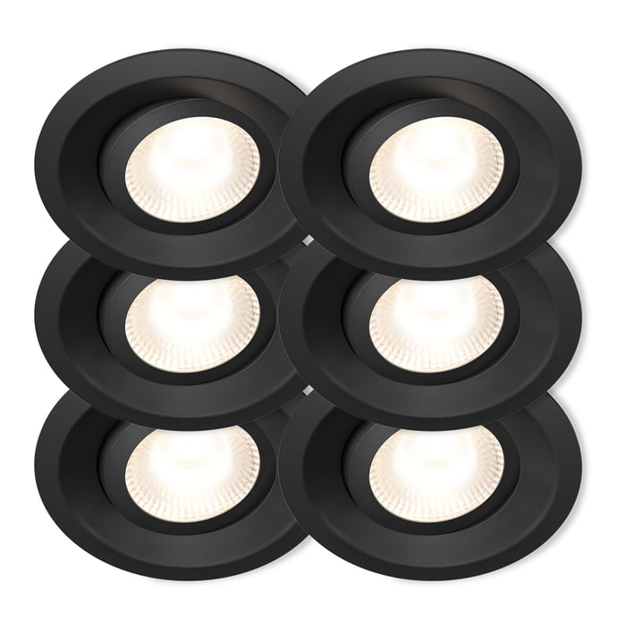 Plejd Downlight Tilt DWN-01 6-pack Svart