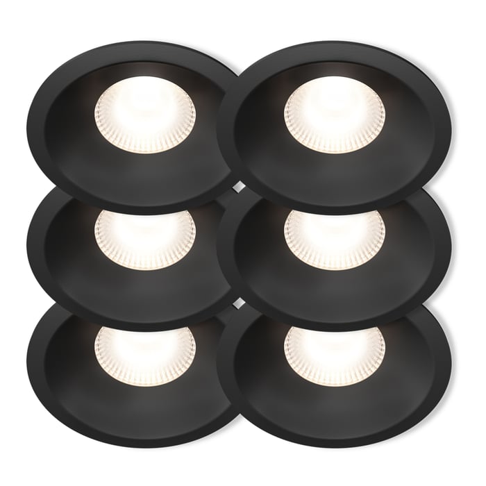 Plejd Downlight Deep DWN-02 6-pack Svart