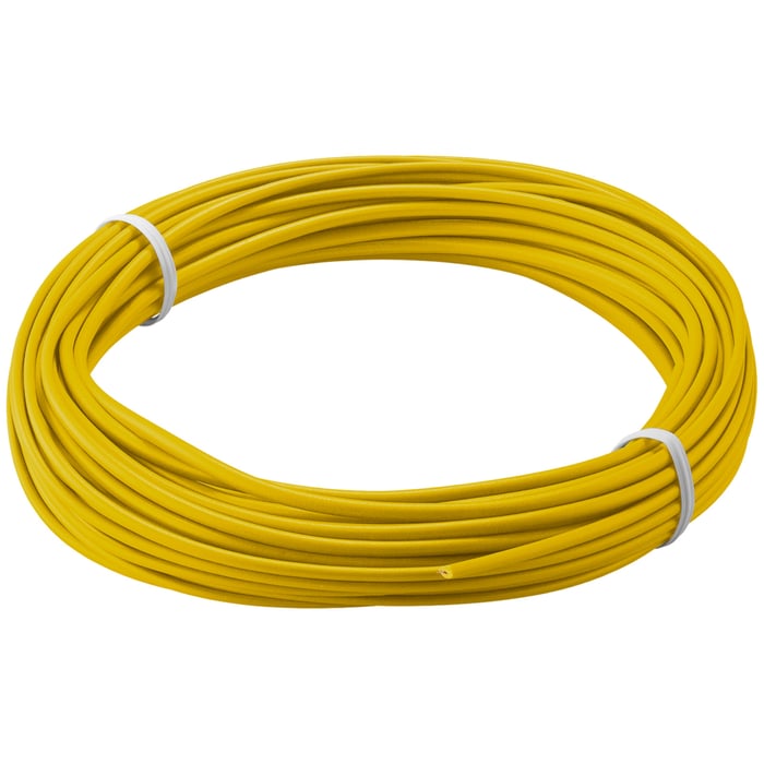 Isolerad kopplingstråd 0,14 mm² 10 m Gul