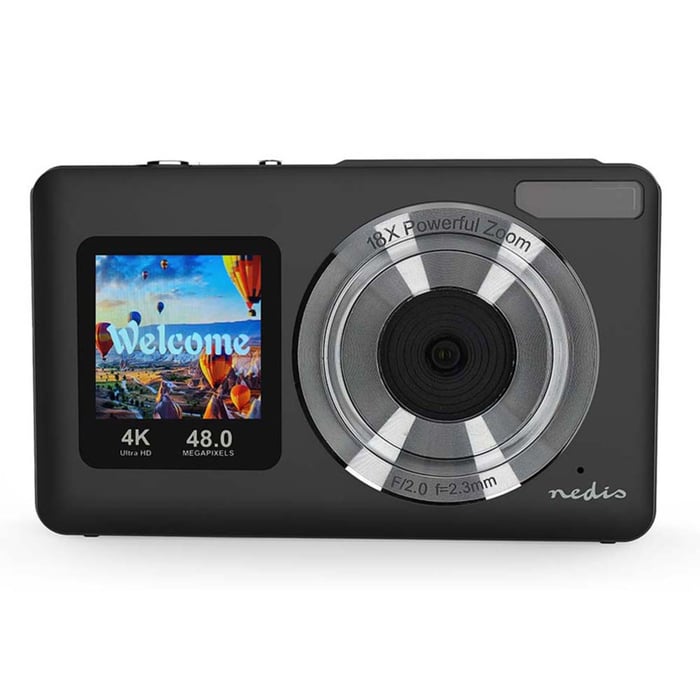 Nedis Digitalt kompaktkamera med to skjermer og 4K-video