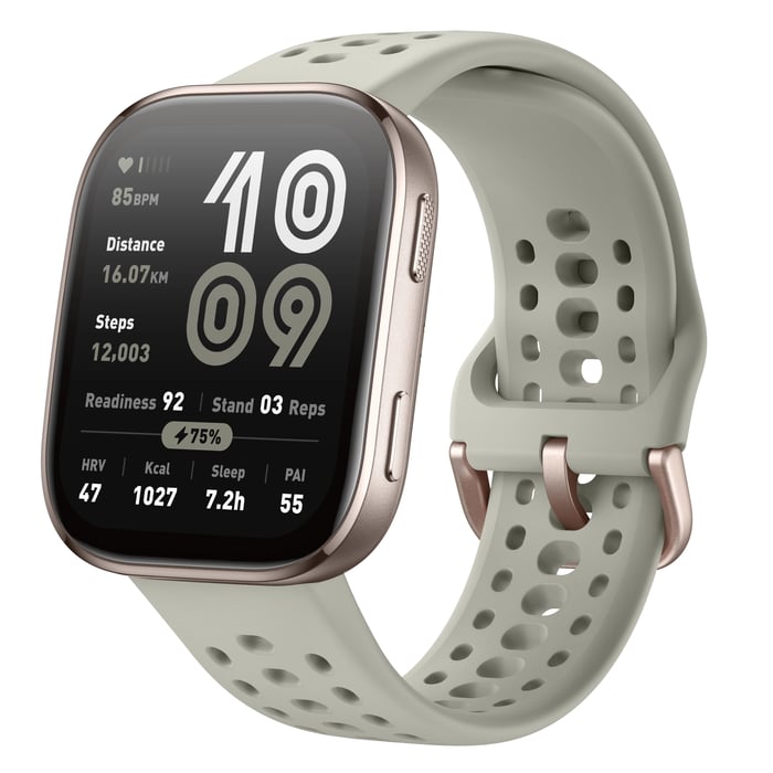 Amazfit Smartklokke med 1,97-toms AMOLED-skjerm og GPS Stone