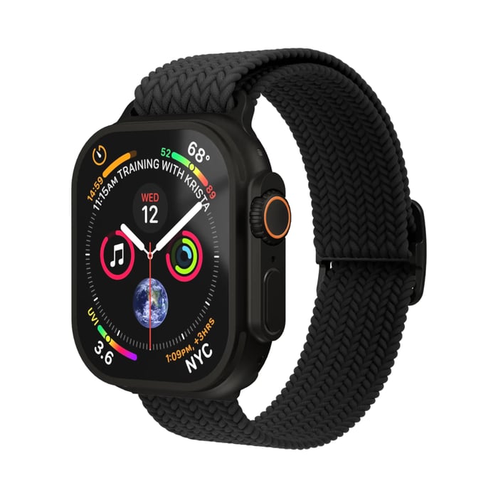 Vonmählen Woven Loop flätat armband till Apple Watch All Black