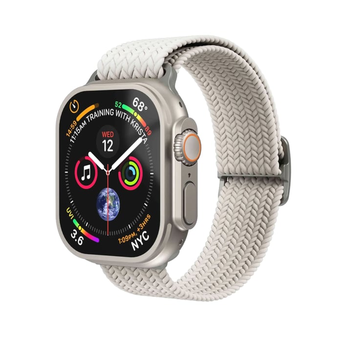 Vonmählen Woven Loop flätat armband till Apple Watch Cream