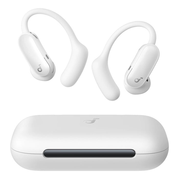 Soundcore AeroFit 2 Pro open ear-hodetelefoner med støyreduksjon Hvit