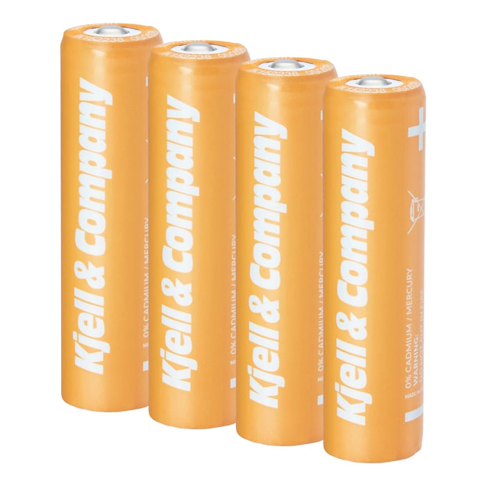 Kjell & Company 18650 Li-ion-batteri 3,6 V 2600 mAh 4-pack