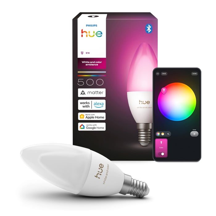 Philips Hue White and Color Ambiance kronelys E14