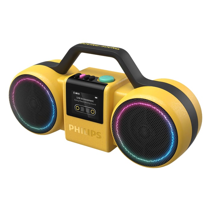 Philips Moving Sound The Roller Bluetooth-högtalare Gul
