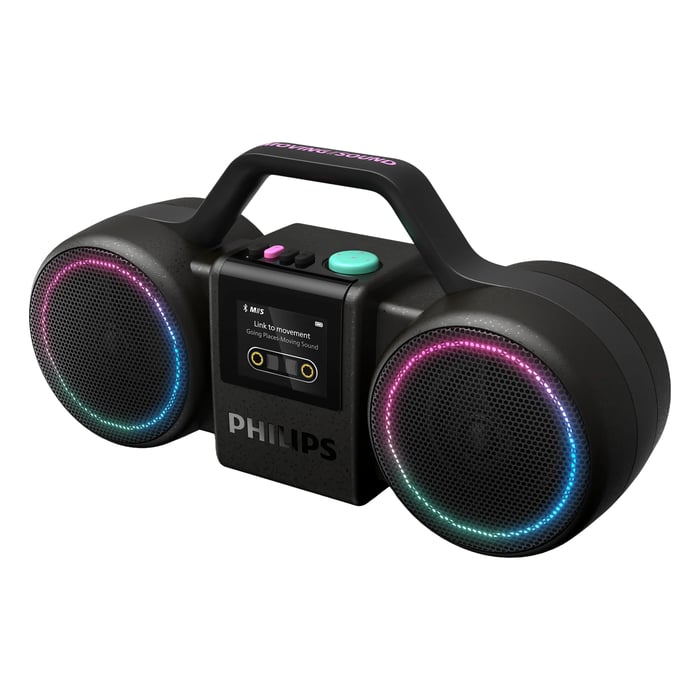 Philips Moving Sound The Roller Bluetooth-högtalare Svart